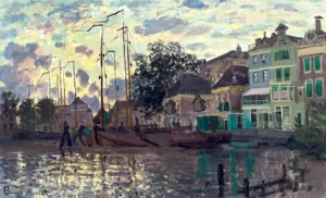 Le Dam à Zaandam, Le Soir by Claude Monet