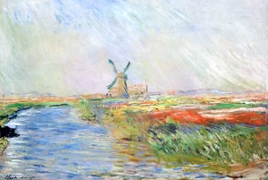 Field of Tulips In Holland, 1886 by Claude Monet