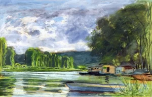 Paysage, Bord De La Seine, Près De Jeufosse (Eure) by Claude Monet