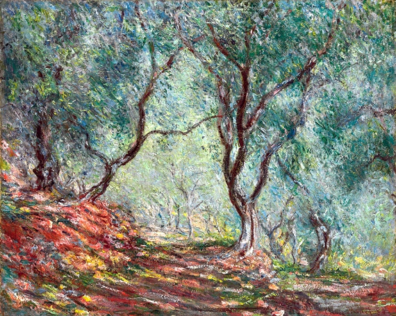 Bois D’oliviers Au Jardin Moreno by Claude Monet, oil painting reproduction on canvas Bois D'oliviers Au Jardin Moreno by Claude Monet