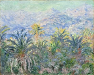 Palm Trees at Bordighera, 1884 by Claude Monet Palm Trees at Bordighera, 1884 by Claude Monet