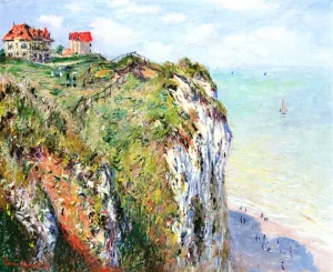 Cliff at Dieppe, 1882 by Claude Monet Cliff at Dieppe, 1882 by Claude Monet