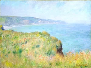 Edge of the Cliff at Pourville, 1882 by Claude Monet Edge of the Cliff at Pourville, 1882 by Claude Monet
