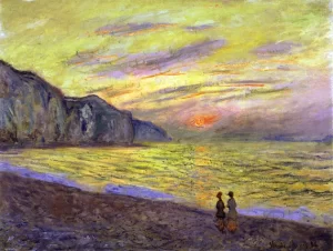 Sunset at Pourville, 1882 by Claude Monet Sunset at Pourville, 1882 by Claude Monet