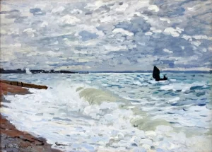 The Sea at Saint-Adresse, 1868 by Claude Monet The Sea at Saint-Adresse, 1868 by Claude Monet