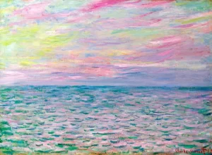 Coucher De Soleil à Pourville, Pleine Mer by Claude Monet Coucher De Soleil à Pourville, Pleine Mer by Claude Monet