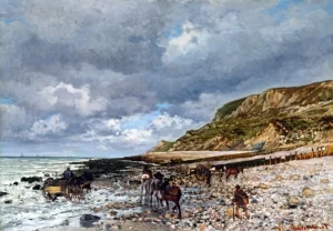 Chevaux à La Pointe De La Hève by Claude Monet Chevaux à La Pointe De La Hève by Claude Monet