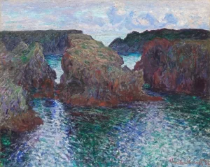Rocks at Port-Goulphar, Belle-Île by Claude Monet Rocks at Port-Goulphar, Belle-Île by Claude Monet