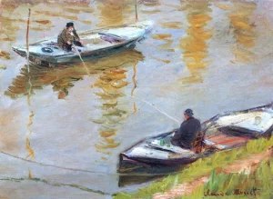 Two Anglers, 1882 by Claude Monet Two Anglers, 1882 by Claude Monet