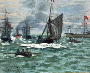 Entrance To the Port of Honfleur, 1870 by Claude Monet Entrance To the Port of Honfleur, 1870 by Claude Monet