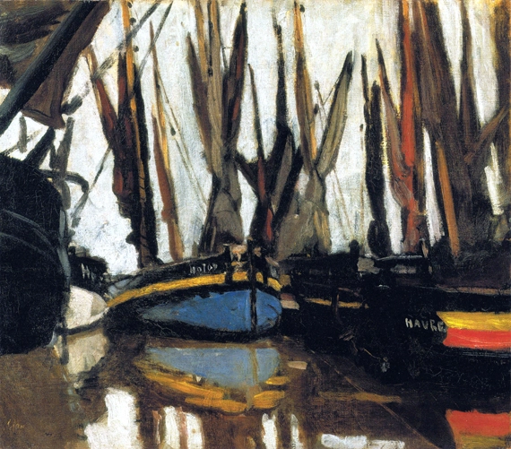 Fishing Boats (Study), 1866 by Claude Monet