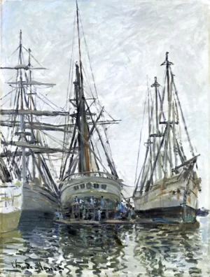 Boats In A Harbour by Claude Monet Boats In A Harbour by Claude Monet