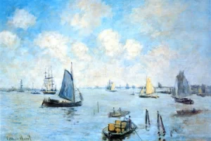 The Sea at Amsterdam, 1874 by Claude Monet The Sea at Amsterdam, 1874 by Claude Monet