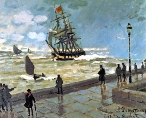 The Jetty at Le Havre Bad Weather, 1870 by Claude Monet The Jetty at Le Havre Bad Weather, 1870 by Claude Monet
