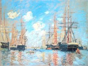 The Sea, Port In Amsterdam, 1874 by Claude Monet The Sea, Port In Amsterdam, 1874 by Claude Monet