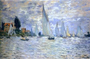 The Boats Regatta at Argenteuil, 1874 by Claude Monet The Boats Regatta at Argenteuil, 1874 by Claude Monet