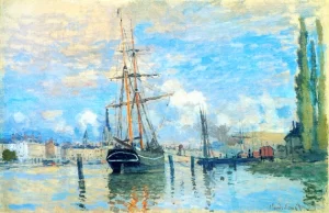 The Seine at Rouen, 1872 by Claude Monet The Seine at Rouen, 1872 by Claude Monet
