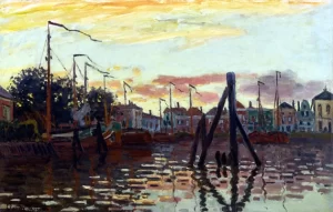 Le Port De Zaandam by Claude Monet