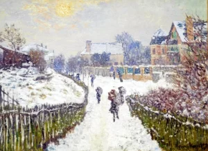 Boulevard St.Denis, Argenteuil, Snow Effect,1875 by Claude Monet