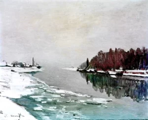 The Neve On the Bank of the Seine by Claude Monet