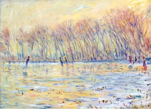 Skaters at Giverny by Claude Monet