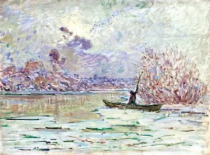 L'hiver, Près De Lavacourt by Claude Monet