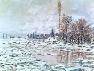 Breakup of Ice, Grey Weather, 1880 by Claude Monet