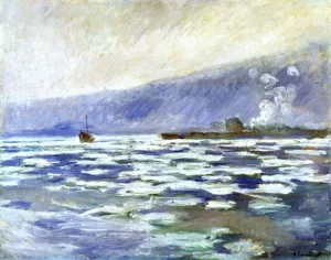 Ice Floating at Port-Villez, 1893 by Claude Monet