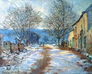 Snow Effect at Limetz by Claude Monet