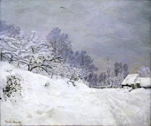 The Road In Front of Saint-Simeon Farm In Winter by Claude Monet