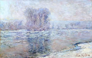 Glaçons, Effet Blanc by Claude Monet