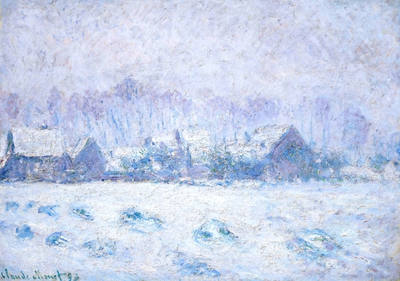 Effet De Neige à Giverny by Claude Monet