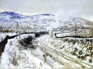 Train In the Snow at Argenteuil by Claude Monet Train In the Snow at Argenteuil by Claude Monet