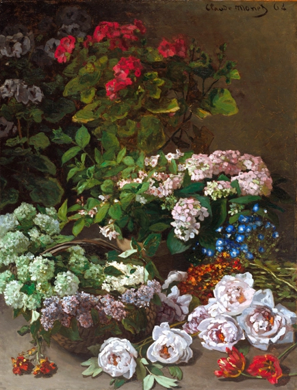 Spring Flowers by Claude Monet, oil painting reproduction on canvas Spring Flowers by Claude Monet
