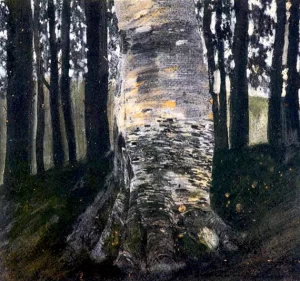 Birch in a Forest by Gustav Klimt