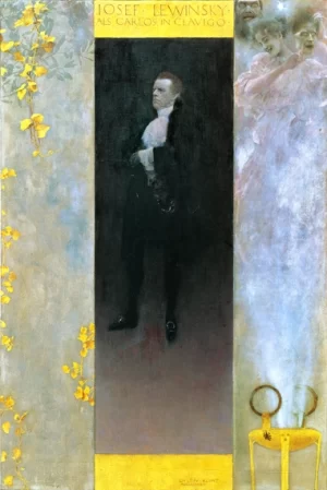 Josef Lewinsky as Carlos in Clavigo by Gustav Klimt