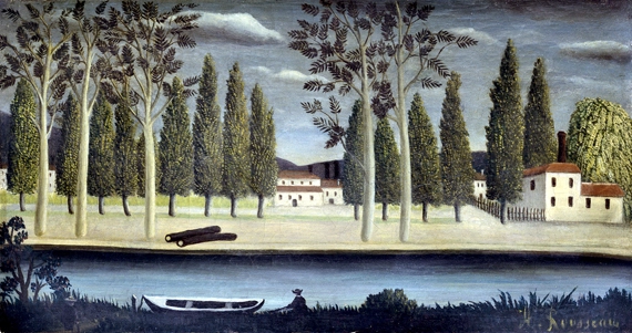 Bord de riviere by Henri Rousseau, oil painting reproduction on canvas Bord de riviere by Henri Rousseau