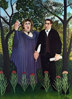 The Muse Inspiring the Poet (The Poet and His Muse) by Henri Rousseau The Muse Inspiring the Poet (The Poet and His Muse) by Henri Rousseau