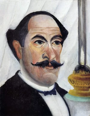 Self Portrait with a Lamp by Henri Rousseau Self Portrait with a Lamp by Henri Rousseau