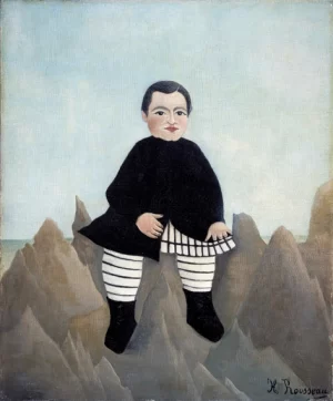 Boy on the Rocks by Henri Rousseau Boy on the Rocks by Henri Rousseau