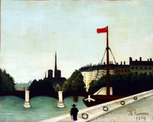 Ile Saint Louis from the Quai Henri IV by Henri Rousseau Ile Saint Louis from the Quai Henri IV by Henri Rousseau