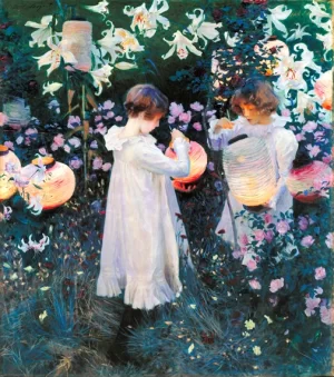 Carnation, Lily, Lily, Rose 1885 by John Singer Sargent Carnation, Lily, Lily, Rose 1885 by John Singer Sargent