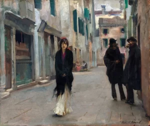 Street In Venice 1882 by John Singer Sargent