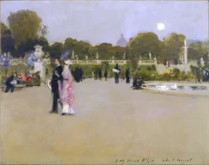 Luxembourg Gardens at Twilight 1879 by John Singer Sargent Luxembourg Gardens at Twilight 1879 by John Singer Sargent