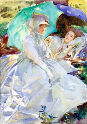 Simplon Pass-Reading 1911 by John Singer Sargent