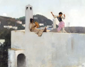 Capri Girl on a Rooftop 1878 by John Singer Sargent Capri Girl on a Rooftop 1878 by John Singer Sargent