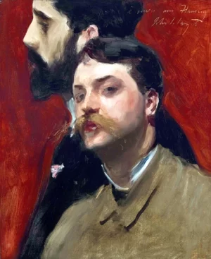 François Flameng and Paul Helleu by John Singer Sargent
