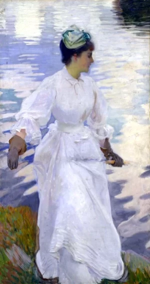 Lady Fishing-Mrs Ormond 1889 by John Singer Sargent Lady Fishing-Mrs Ormond 1889 by John Singer Sargent