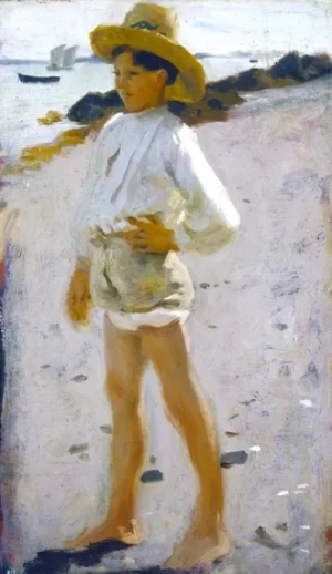 Young Boy on the Beach 1877 by John Singer Sargent Young Boy on the Beach 1877 by John Singer Sargent