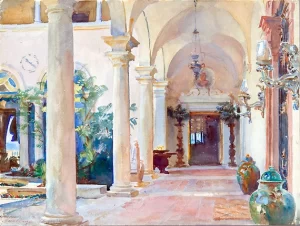 The Loggia, Vizcaya 1917 by John Singer Sargent